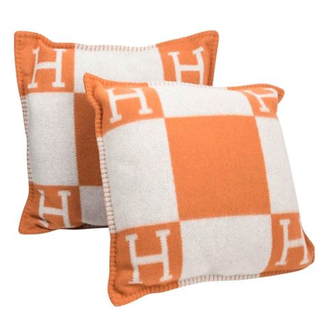 hermes orange cushion